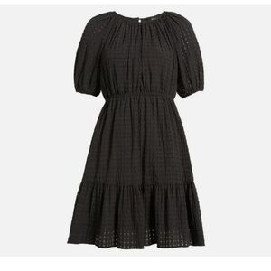 Rails Khloe Puff Sleeve Black Seersucker Dress - NWT - Size Medium